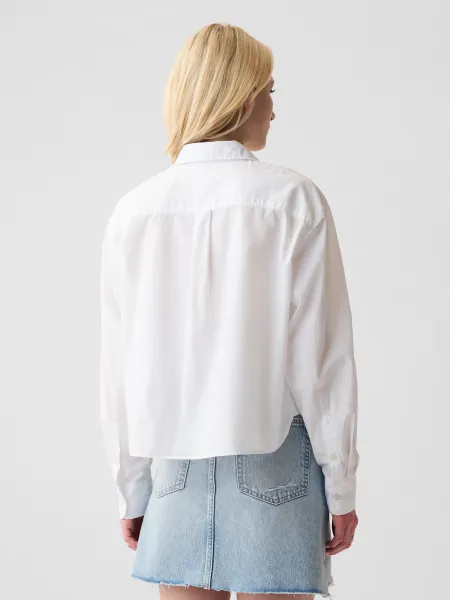 Biela dámska crop top košeľa GAP
