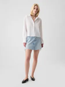Biela dámska crop top košeľa GAP