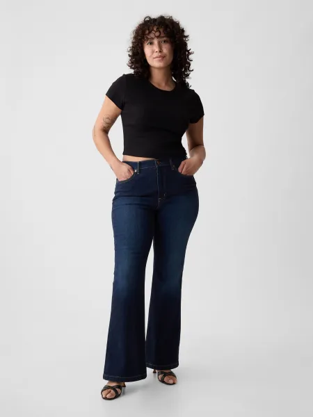 GAP 70S FLARE Dámske džínsy, tmavo modrá, veľkosť