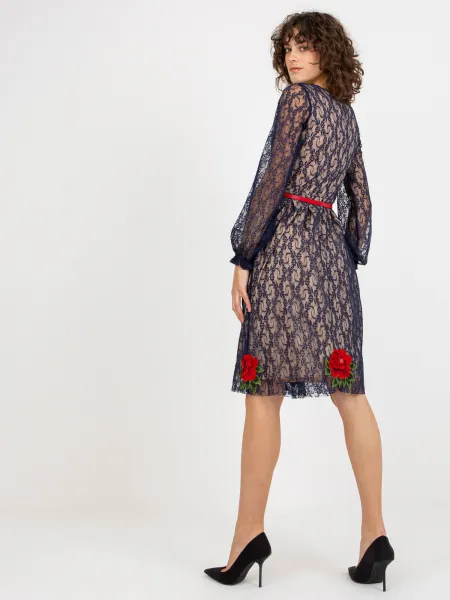 Dress-LK-SK-507018.60P-navy blue