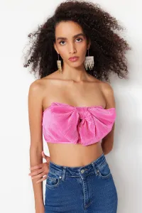 Trendyol Ružový Pletený Textúrovaný Bustier