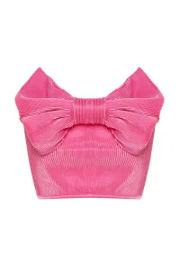Trendyol Ružový Pletený Textúrovaný Bustier