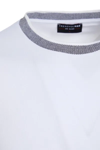 Trendyol Premium Basic White Relaxed Cut Knitted Tape Textured Pique T-Shirt
