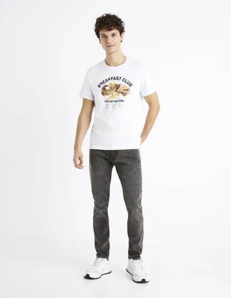 Tričká s krátkym rukávom pre mužov Celio - biela
