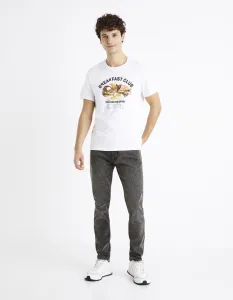 Tričká s krátkym rukávom pre mužov Celio - biela