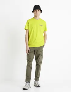 Tričká s krátkym rukávom pre mužov Celio - žltá