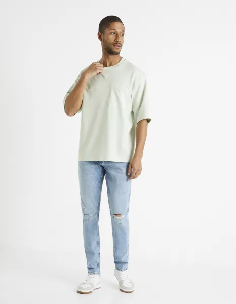 Slim fit pre mužov Celio - svetlomodrá