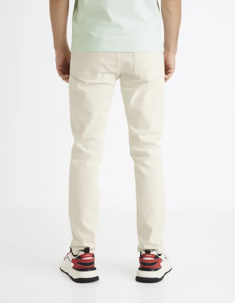 Slim fit pre mužov Celio - krémová