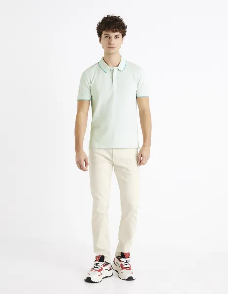 Slim fit pre mužov Celio - krémová