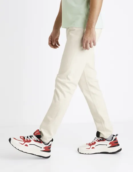 Slim fit pre mužov Celio - krémová