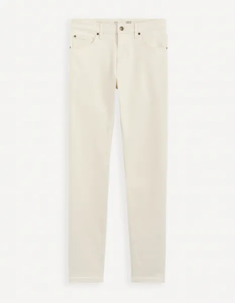 Slim fit pre mužov Celio - krémová