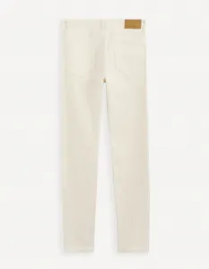 Slim fit pre mužov Celio - krémová