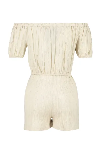 Trendyol Ecru Woven Blouse Short Set