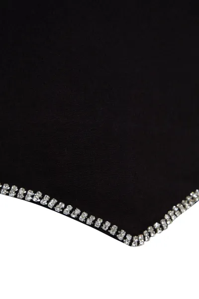 Trendyol Čierne lesklé kamenné elegantné večerné šaty