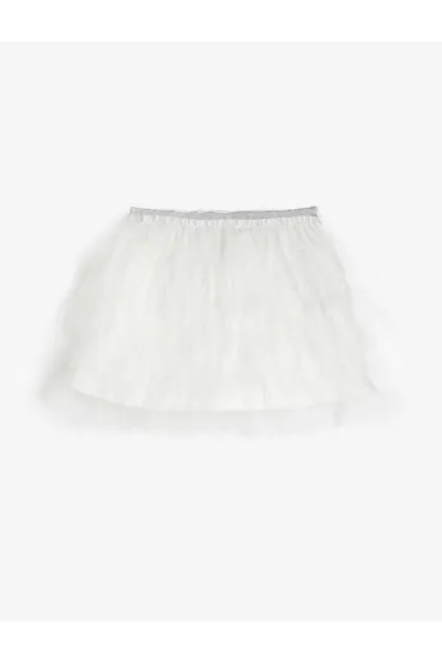 Kotonová tutu sukňa s elastickým pásom, vrstvená podšívka.