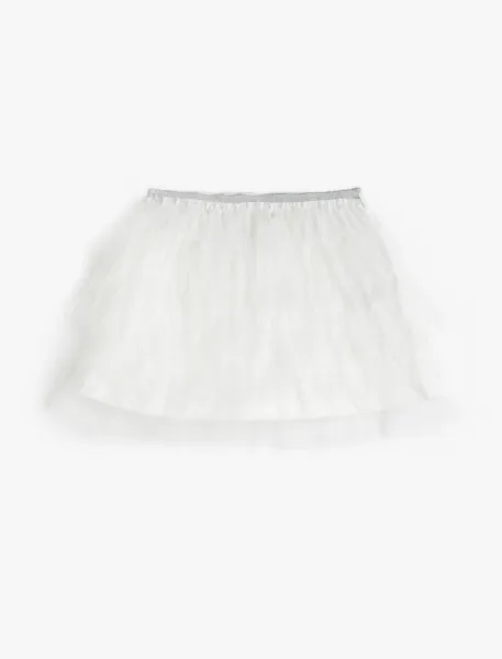 Kotonová tutu sukňa s elastickým pásom, vrstvená podšívka.