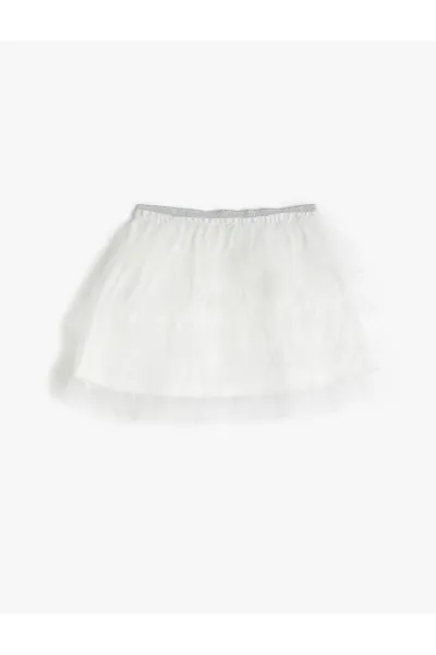 Kotonová tutu sukňa s elastickým pásom, vrstvená podšívka.