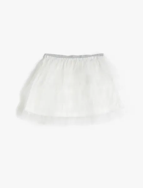 Kotonová tutu sukňa s elastickým pásom, vrstvená podšívka.