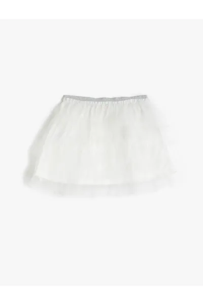 Kotonová tutu sukňa s elastickým pásom, vrstvená podšívka.