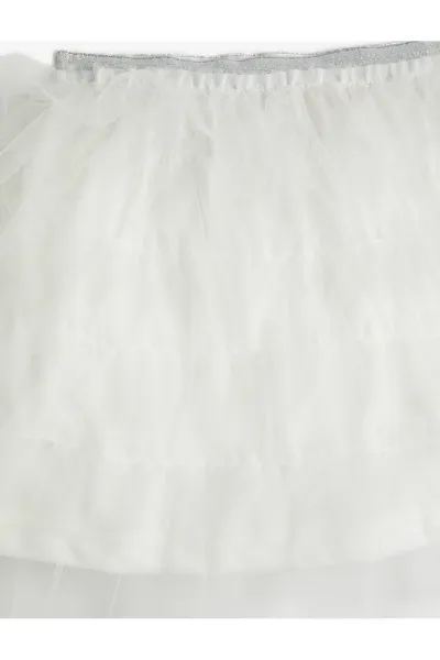 Kotonová tutu sukňa s elastickým pásom, vrstvená podšívka.
