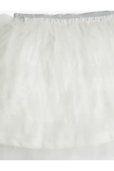 Kotonová tutu sukňa s elastickým pásom, vrstvená podšívka.