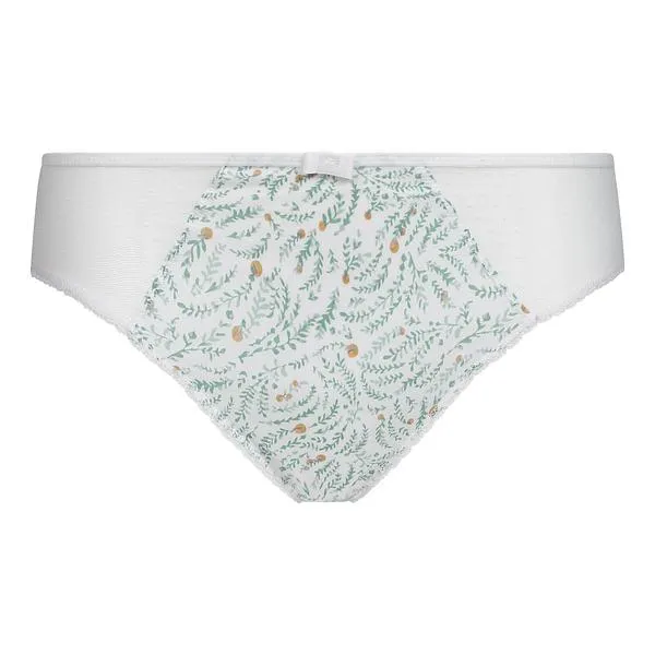 DIM GENEROUS COTTON BIO SLIP - Dámske nohavičky z bio bavlny - biela - modrá