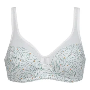 DIM GENEROUS COTTON BIO BRA - Dámska podprsenka z bio bavlny - biela - modrá