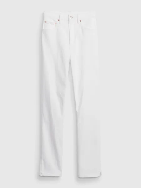 Biele dámske rifle GAP slim vintage high rise