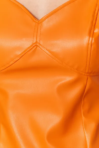Oranžové mini tkané šaty s detailom tkaného lemovania od Trendyol