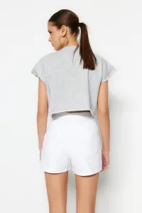 Trendyol White Denim Shorts