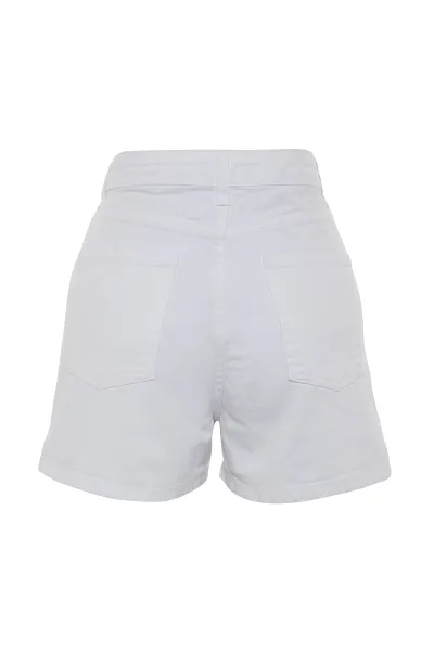 Trendyol White Denim Shorts