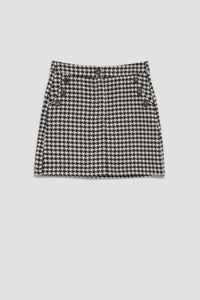 Houndstooth mini sukňa