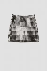 Houndstooth mini sukňa