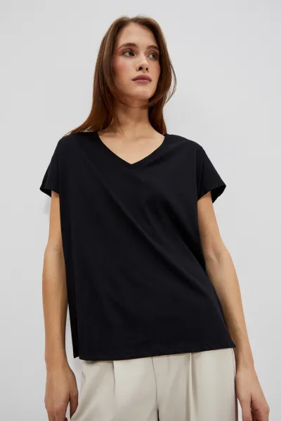 WOMEN'S T-SHIRT L-TS-4048 BLACK