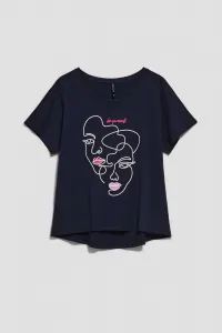 Marisse Women's T-Shirt L-Ts-4047 Navy
