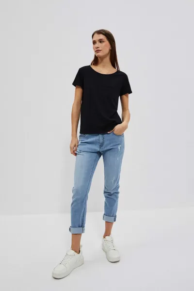 Marisse Women's T-Shirt L-Ts-4050 Black