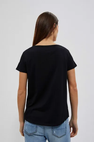 Marisse Women's T-Shirt L-Ts-4050 Black