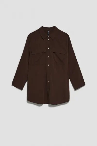 Marisse Women's Shirt L-Ko-4026 D.Oak