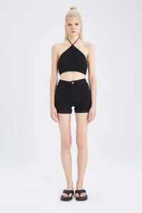 DEFACTO Regular Waist Folded Jean Shorts