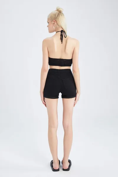 DEFACTO Regular Waist Folded Jean Shorts