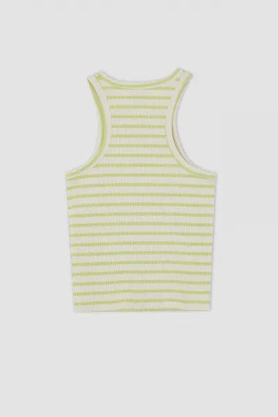 DEFACTO Slim Fit Halterový Golier Rebrované Tielko