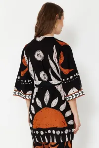 Trendyol etnický vzor opaskový mini-tkaný 100% bavlnený kimono a kaftan