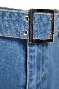 Modrá minisukňa z denimu s opaskom od značky Trendyol