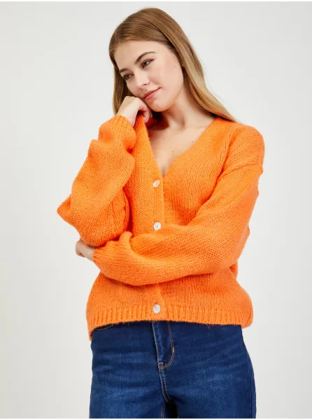 Kardigany pre ženy ORSAY - oranžová