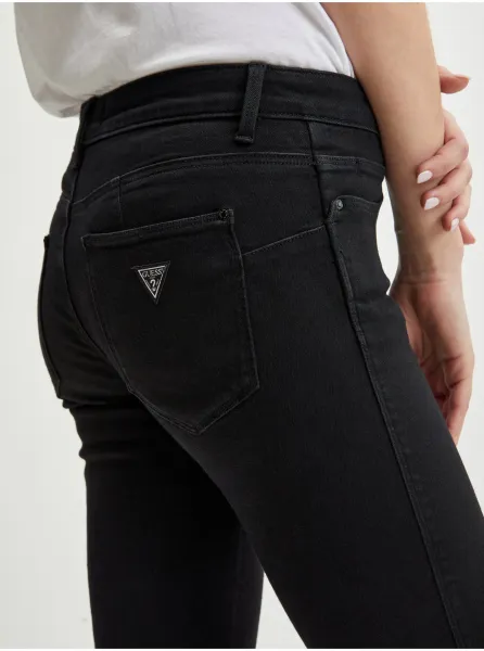 Čierne dámske skinny fit džínsy Guess Curve X