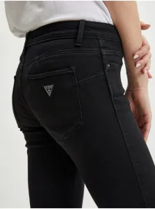 Čierne dámske skinny fit džínsy Guess Curve X