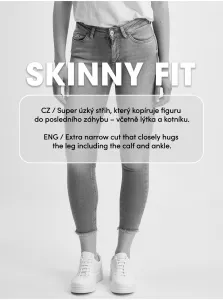 Čierne dámske skinny fit džínsy Guess Curve X
