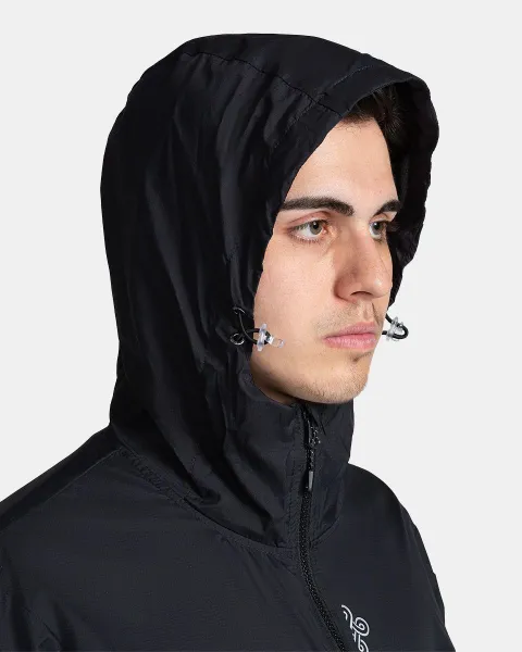 KILPI ANORI Pánska ľahká anorak bunda, čierna, veľkosť