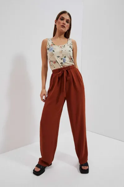 WOMEN'S TROUSERS L-SP-4013 BROWN