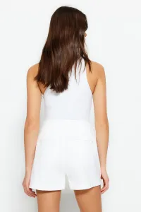 Trendyol White Button Detailed Shorts
